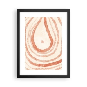 Plakat i sort ramme - Koralcirkler - komposition - 30x40 cm