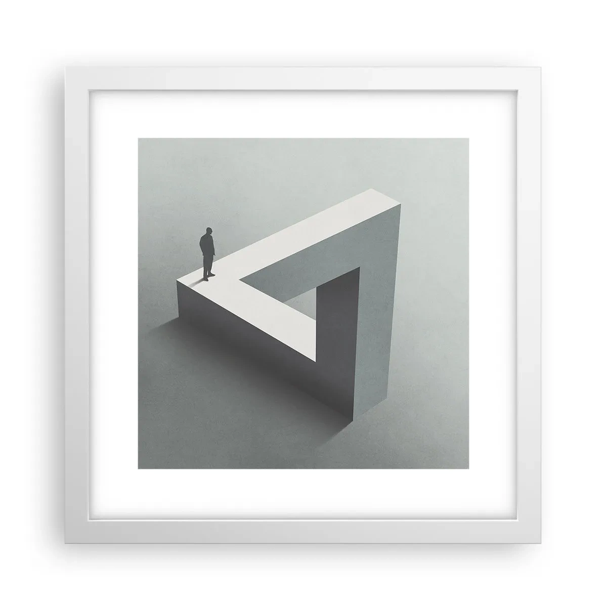 Plakat i hvid ramme - Og dog er det muligt - 30x30 cm