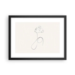 Plakat i sort ramme - Sløjfet i drømme - 40x30 cm