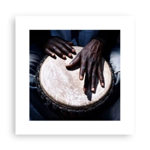 Plakat - Lev i takt med din rytme - 30x30 cm