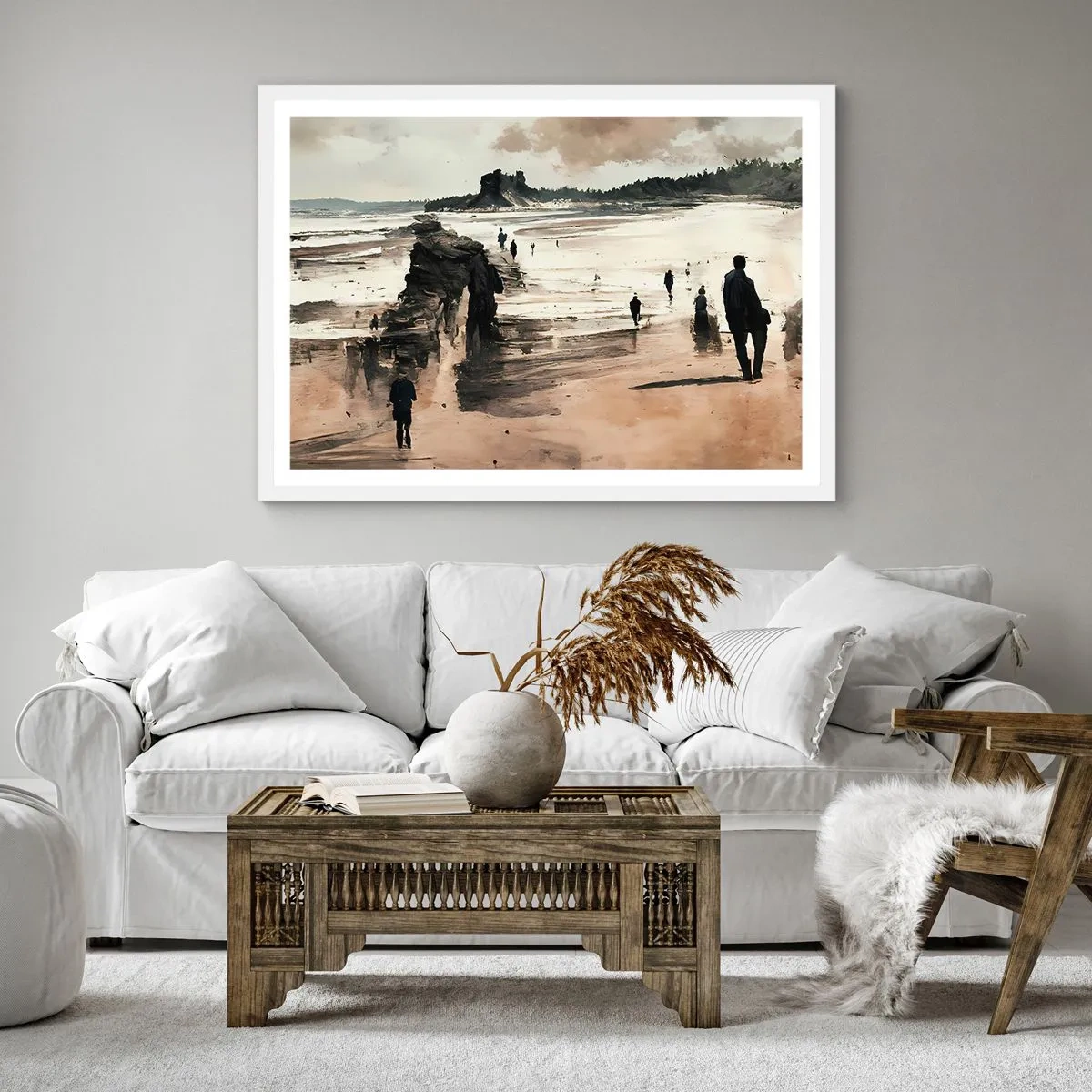 Plakat i hvid ramme - Indkaldt - 40x40 cm