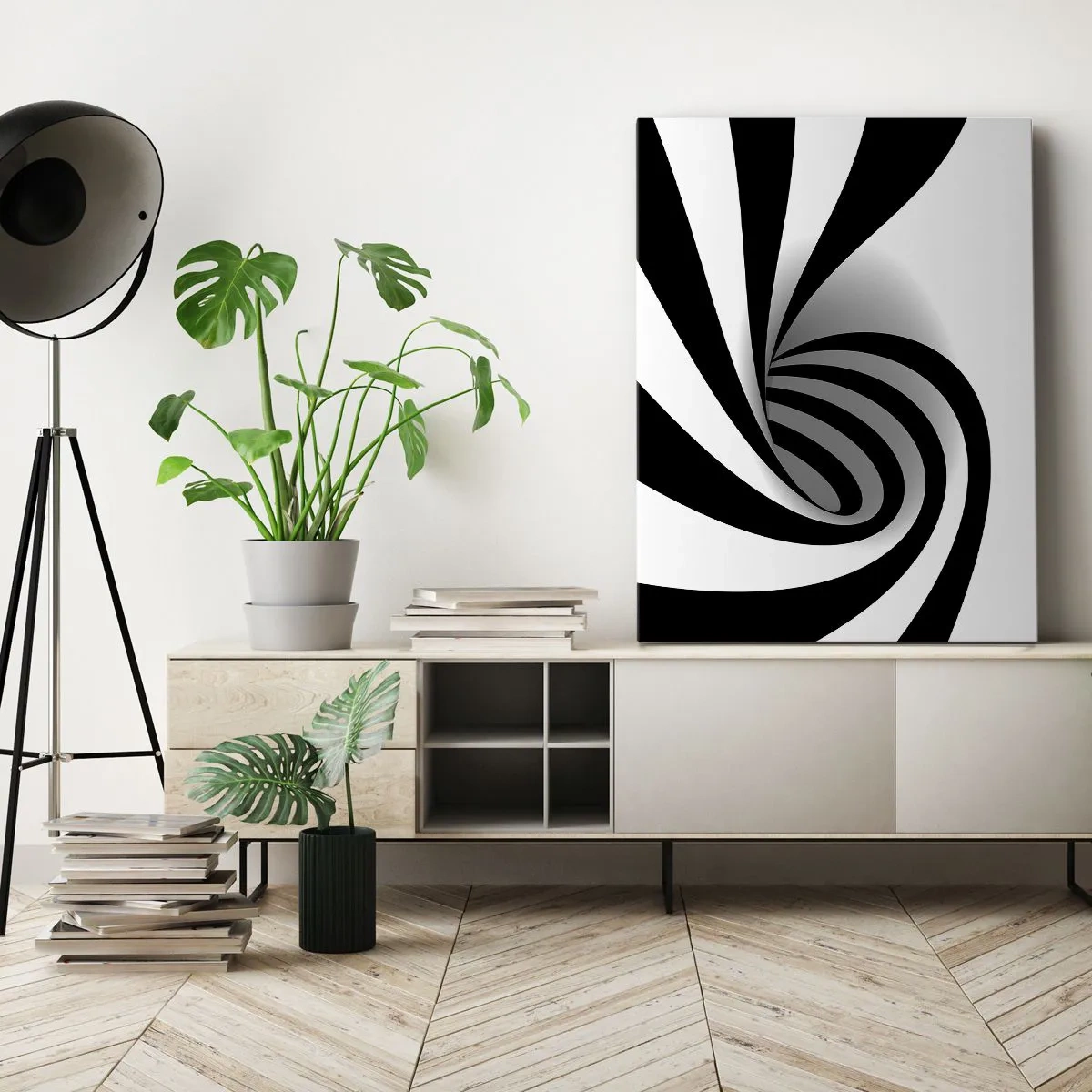 Lærredstryk - Billede på lærred - Og alligevel snurrer den - 50x70 cm