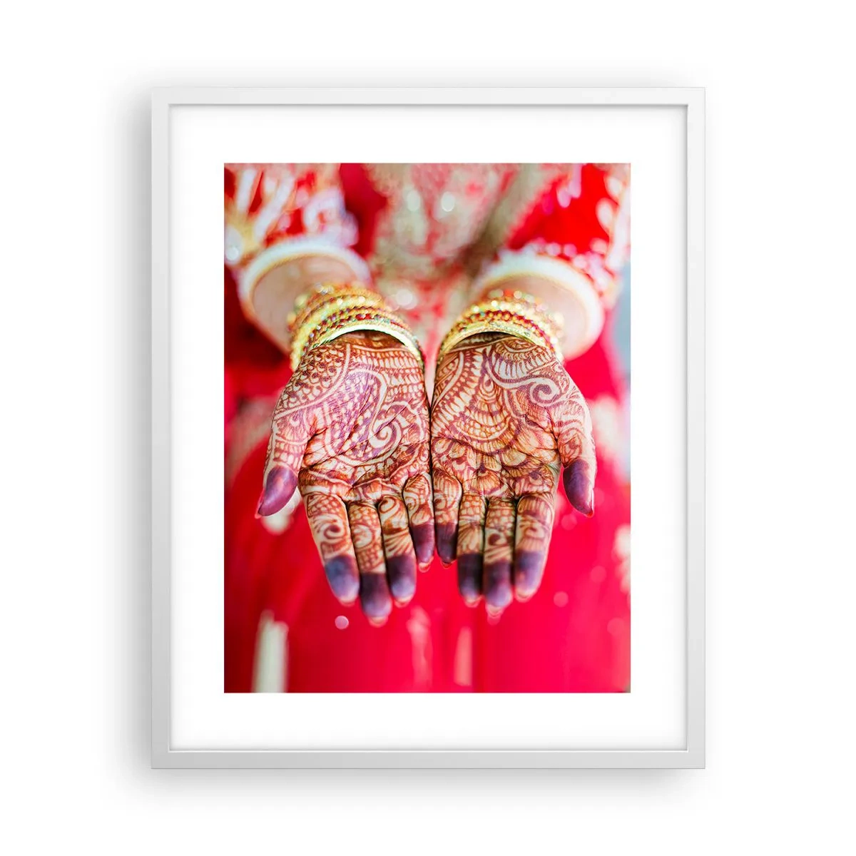 Plakat i hvid ramme - Klar til at fange lykken - 40x50 cm