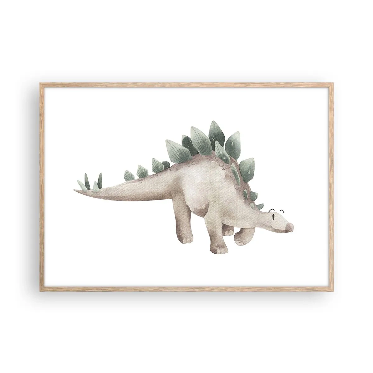 Plakat i ramme af lyst egetræ - Din ven - 100x70 cm