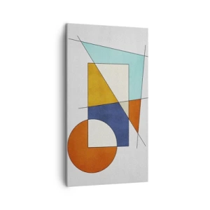 Lærredstryk - Billede på lærred - Abstraktion: modernistisk leg - 45x80 cm