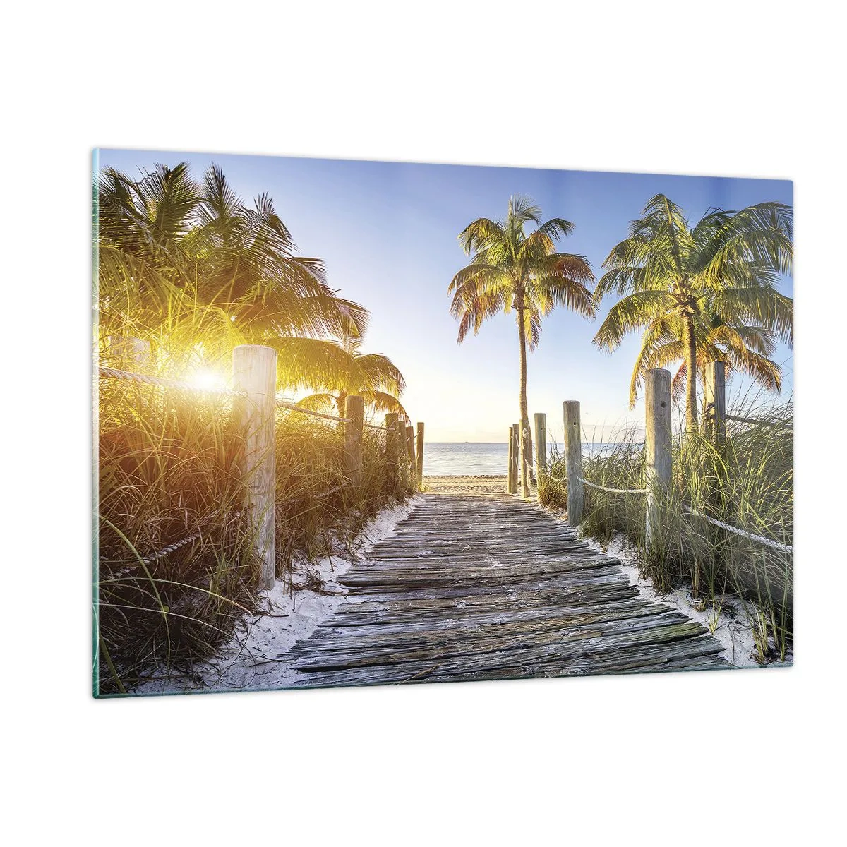 Billede på glas - Direkte til paradis - 120x80 cm