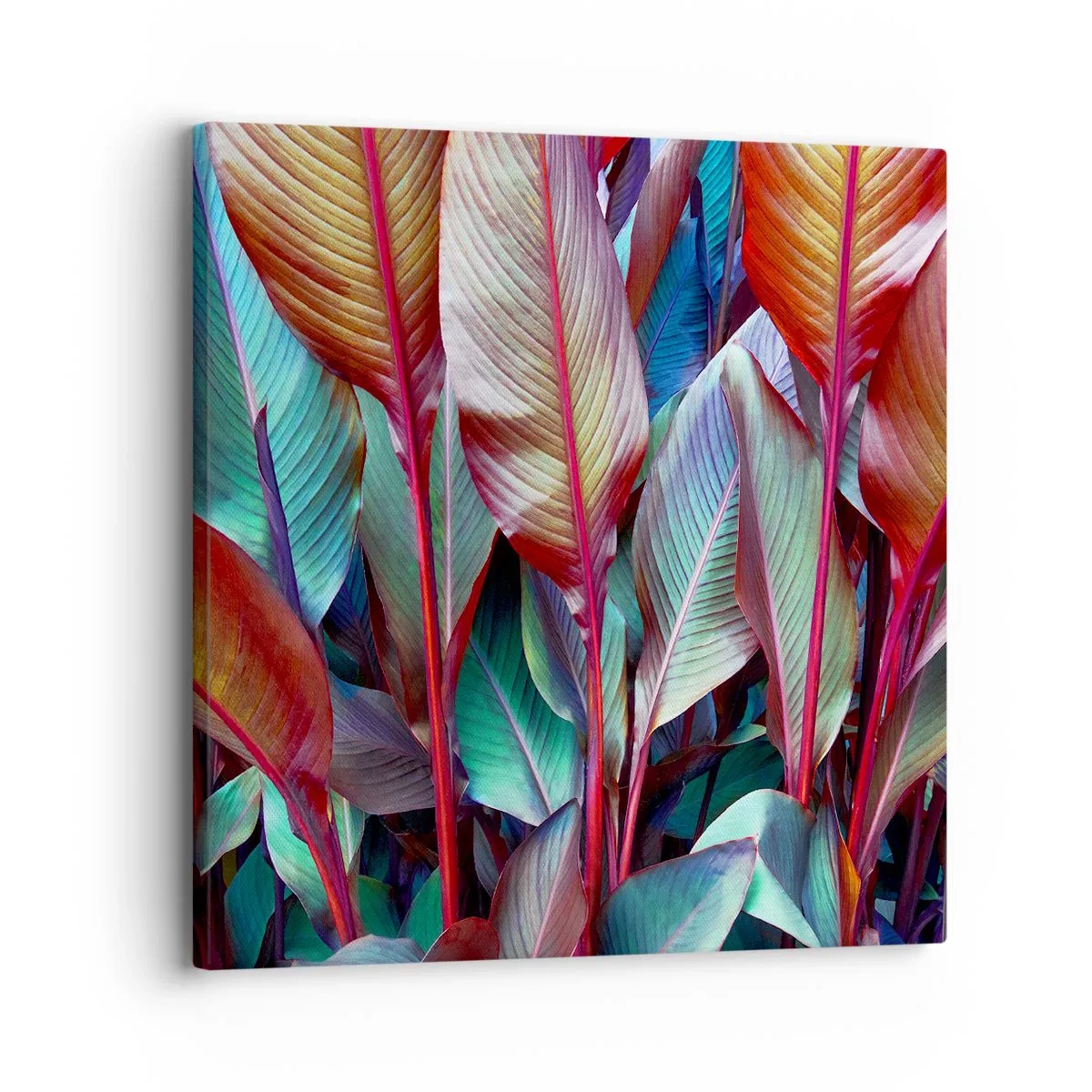 Lærredstryk - Billede på lærred - Farverigt krat - 30x30 cm