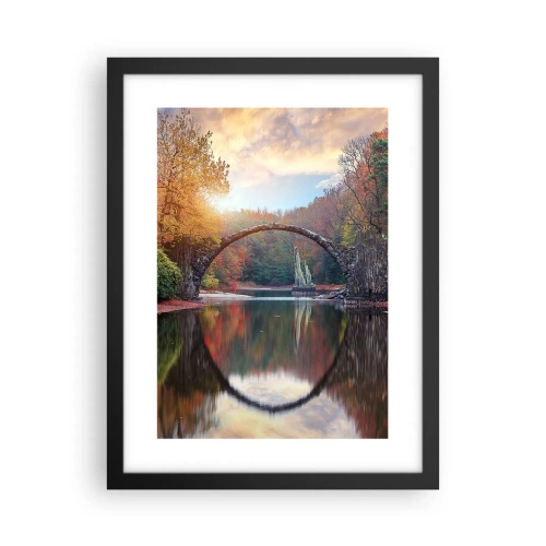 Plakat i sort ramme - På den anden side af spejlet - 30x40 cm