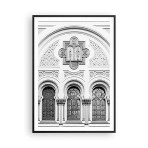 Plakat i sort ramme - På grænsen mellem kulturer - 70x100 cm