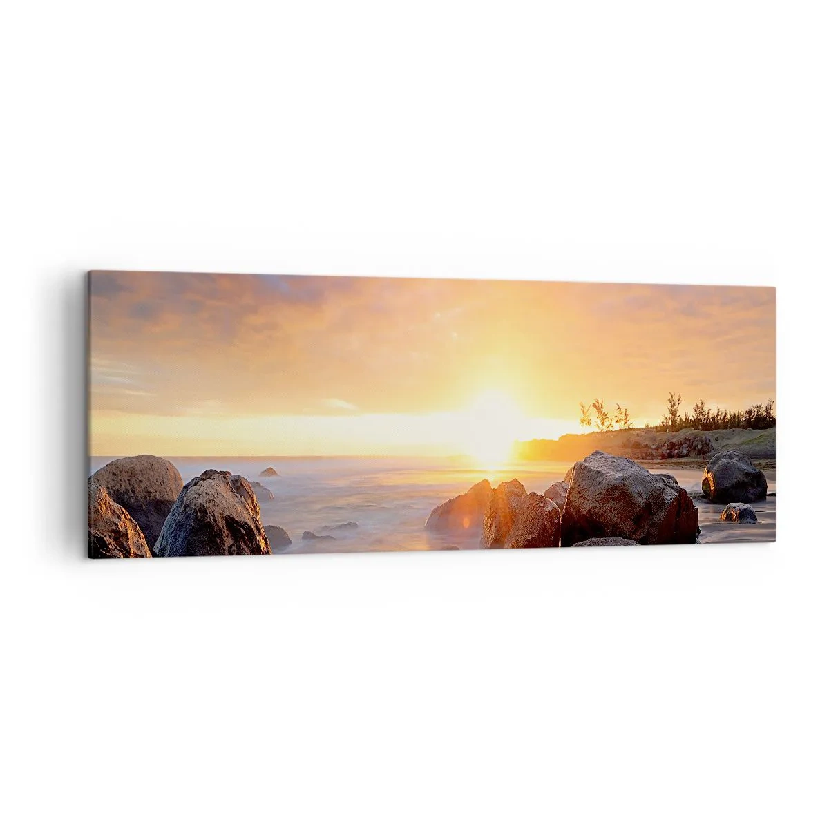Lærredstryk - Billede på lærred - En lysende aftenbrise - 140x50 cm