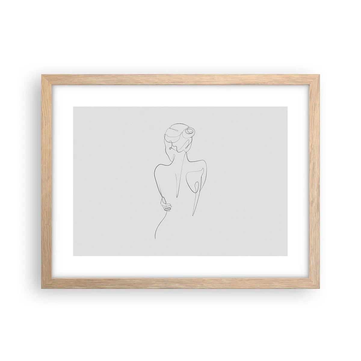 Plakat i ramme af lyst egetræ - Kroppens musik - 40x30 cm