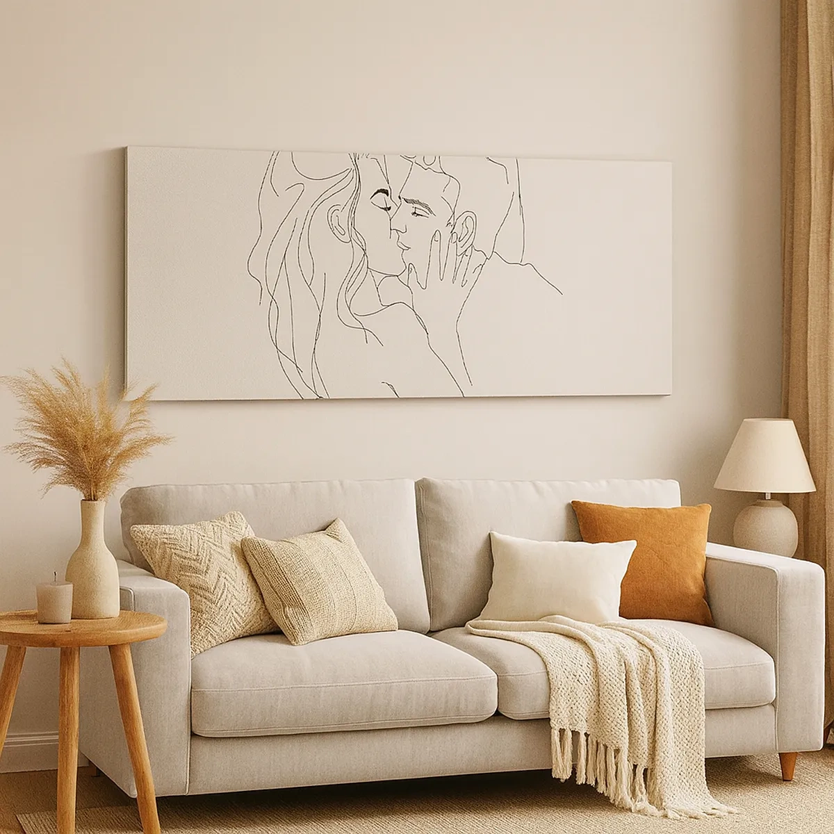 Lærredstryk - Billede på lærred - Forviklet i følelser - 30x30 cm