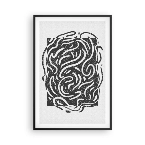 Plakat i sort ramme - Abstraktion: en dans af glæde - 61x91 cm