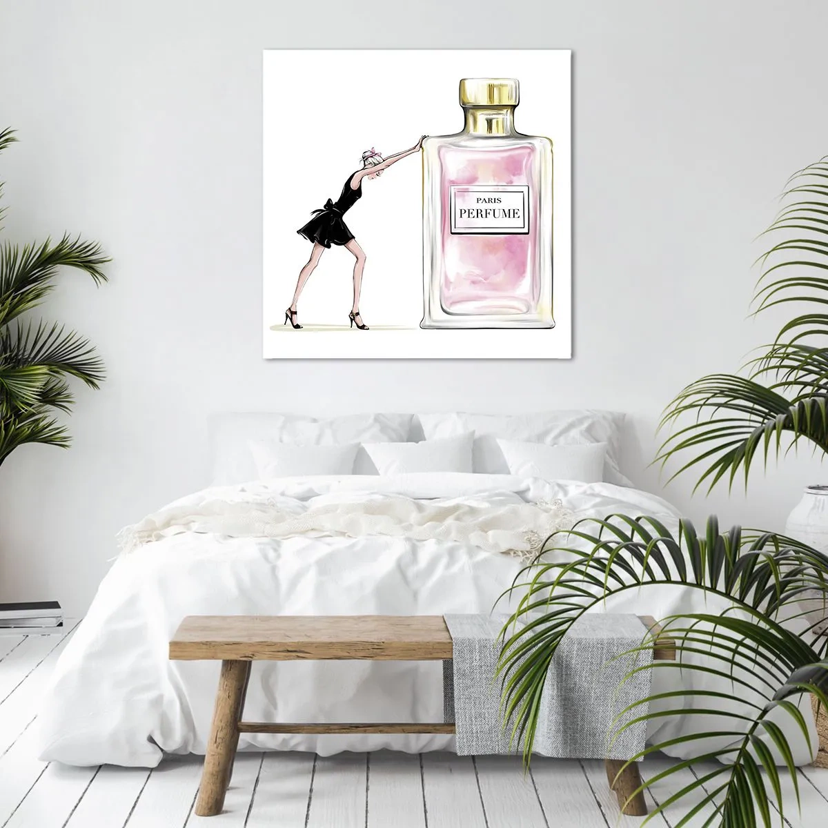 Lærredstryk - Billede på lærred - Essensen af kvindelighed - 70x70 cm