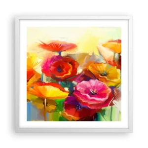 Plakat i hvid ramme - Ikke kun rødt - 50x50 cm