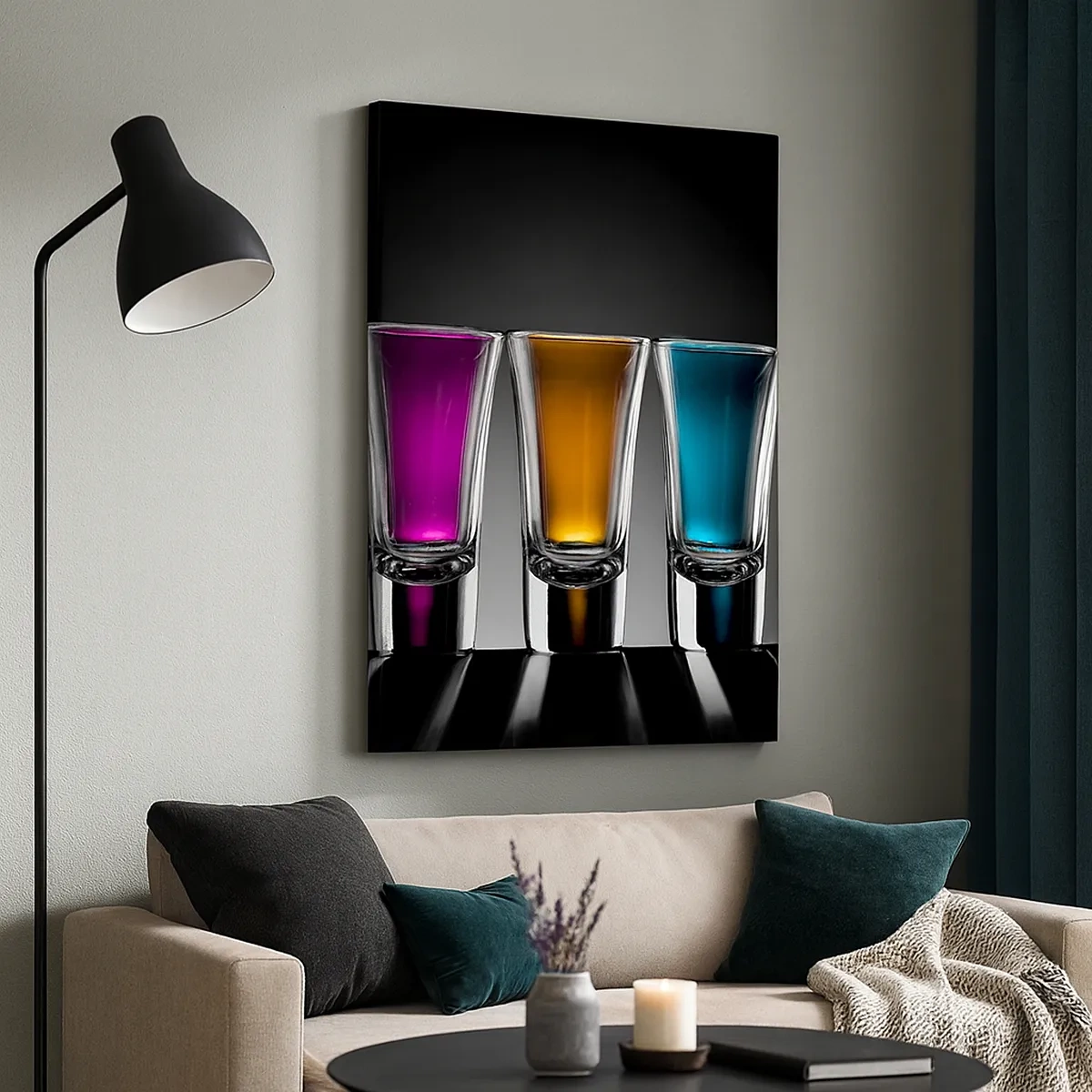 Lærredstryk - Billede på lærred - Glædens farver - 50x70 cm