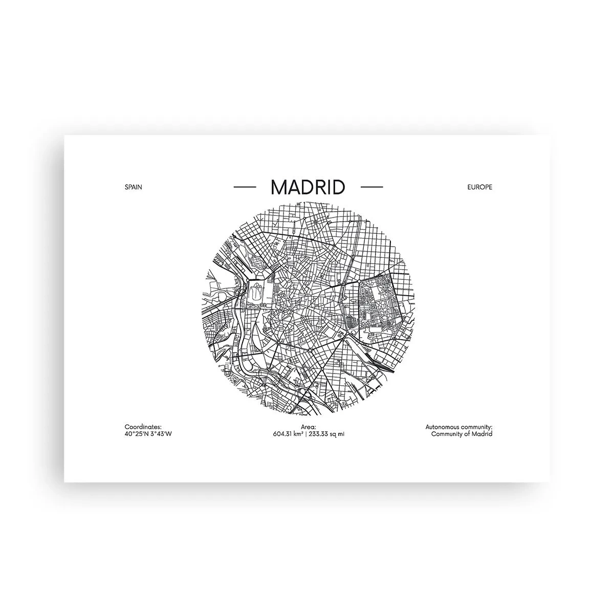 Plakat - Madrids anatomi - 70x50 cm