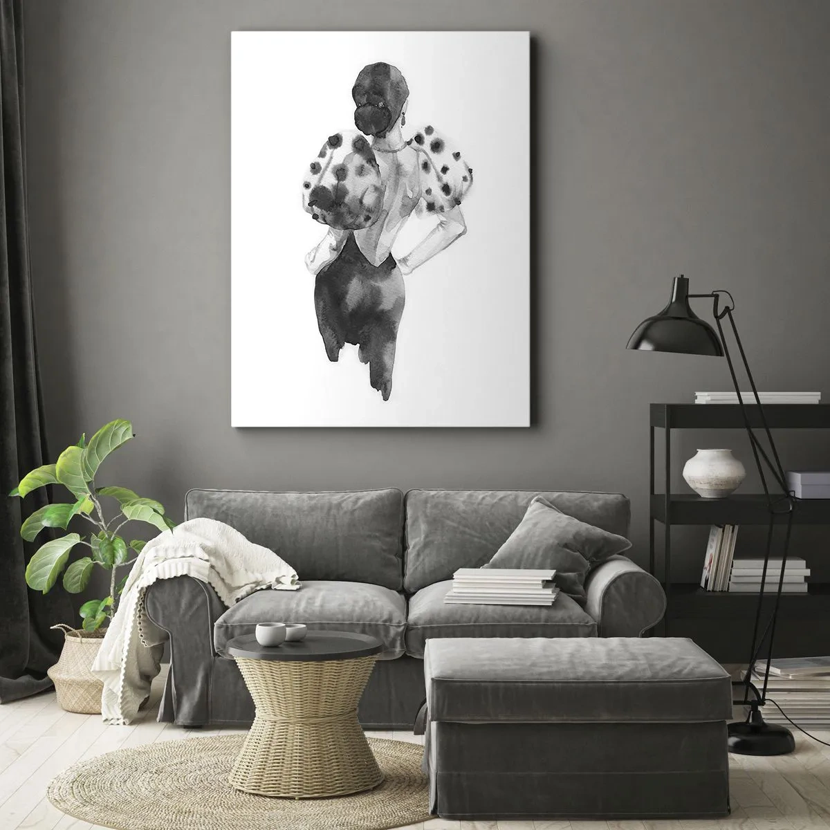Lærredstryk - Billede på lærred - Den gik lige forbi - 45x80 cm