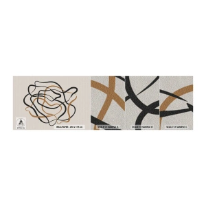 Prøve Fototapet Premium Sand - Alt er gået galt - Boho, Abstraktion, Linjer - 100x30 cm