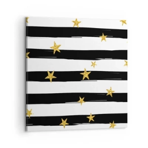 Lærredstryk - Billede på lærred - Vi blev alle født under en heldig stjerne - 50x50 cm