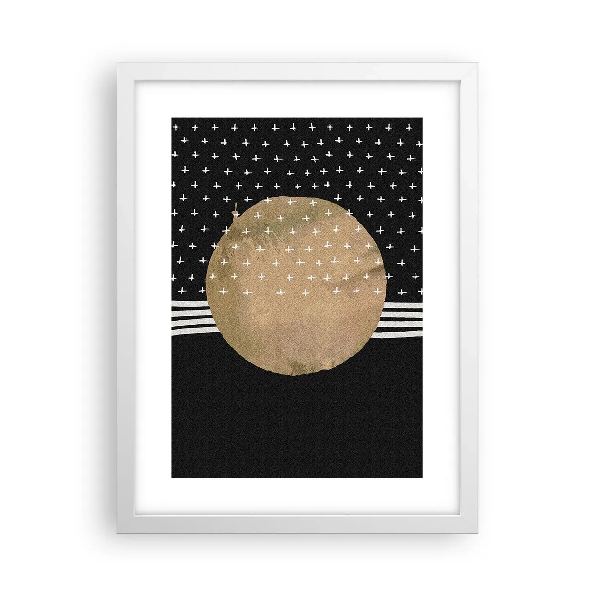 Plakat i hvid ramme - Komposition: galaksens flag - 30x40 cm