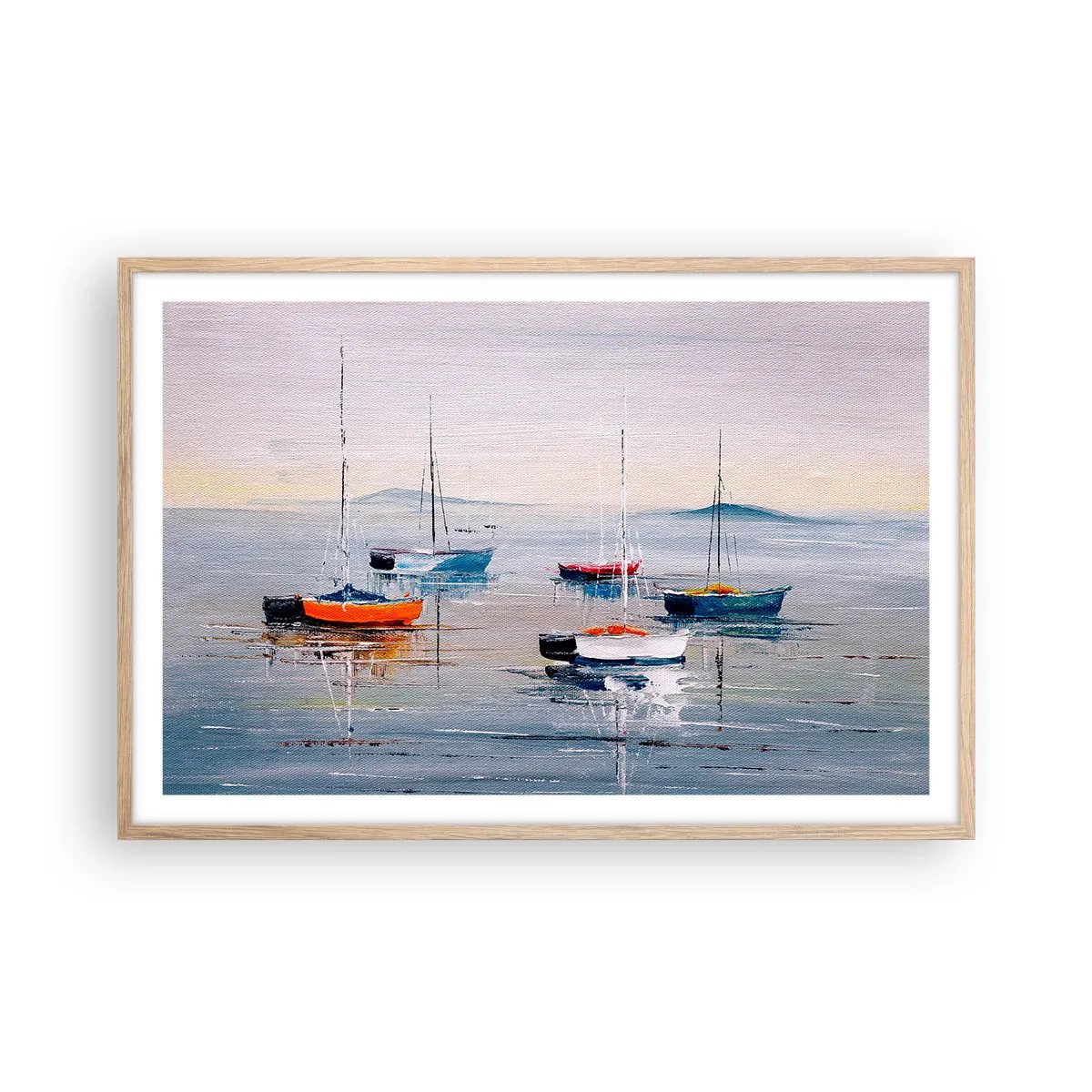 Plakat i ramme af lyst egetræ - Et velfortjent hvil - 91x61 cm
