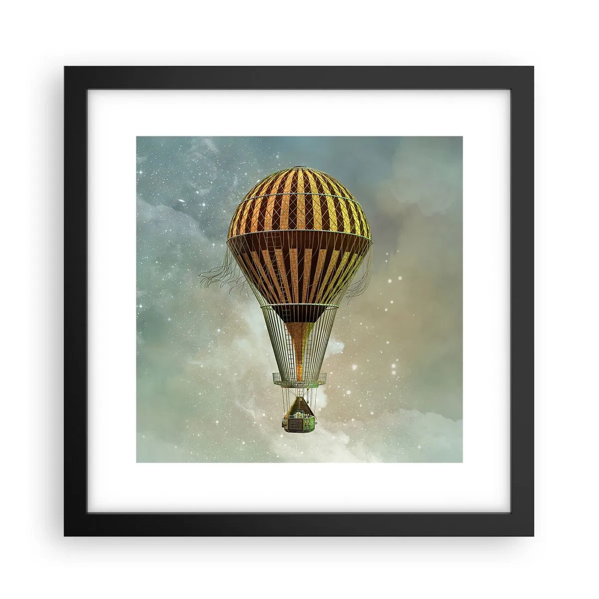 Plakat i sort ramme - Banebrydende flyvninger - 30x30 cm