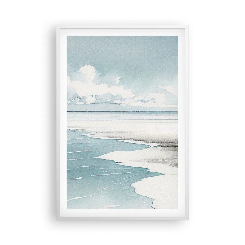 Plakat i hvid ramme - Blidt tidevand - 61x91 cm