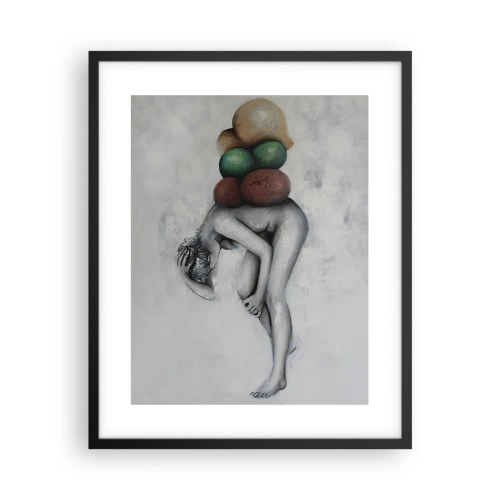 Plakat i sort ramme - Livets byrde - 40x50 cm