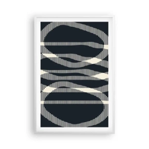 Plakat i hvid ramme - Forsøg på at bryde igennem mørket - 61x91 cm