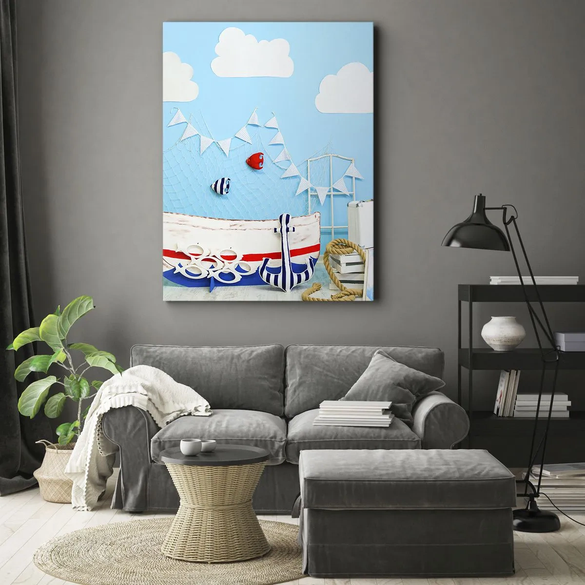 Lærredstryk - Billede på lærred - Et barns længsel efter eventyr - 50x70 cm