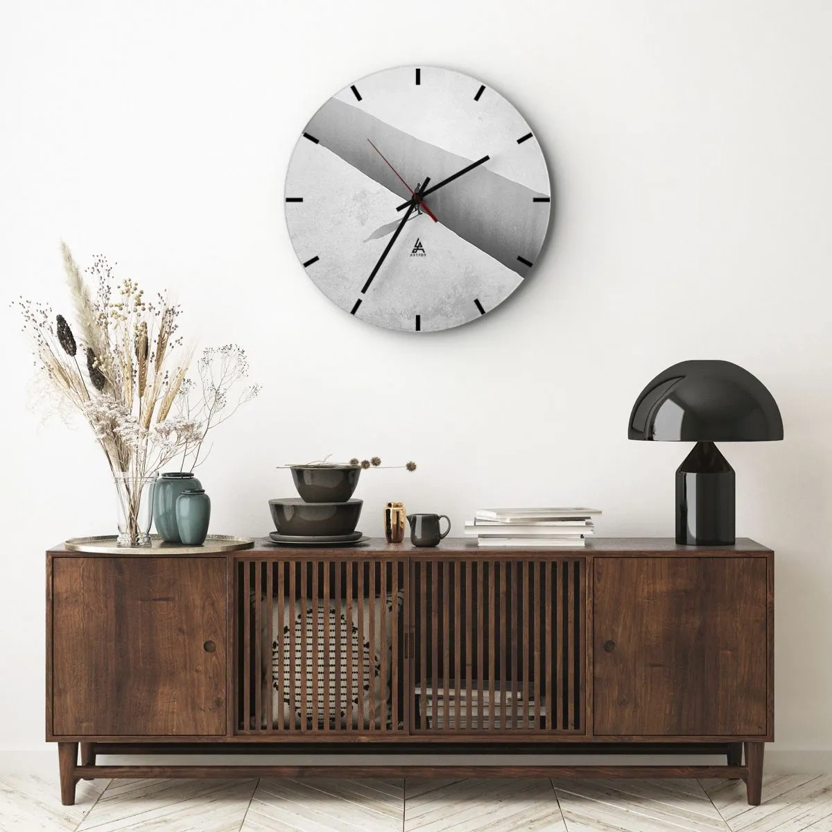 Vægur, Uret - Lys destination - 30x30 cm