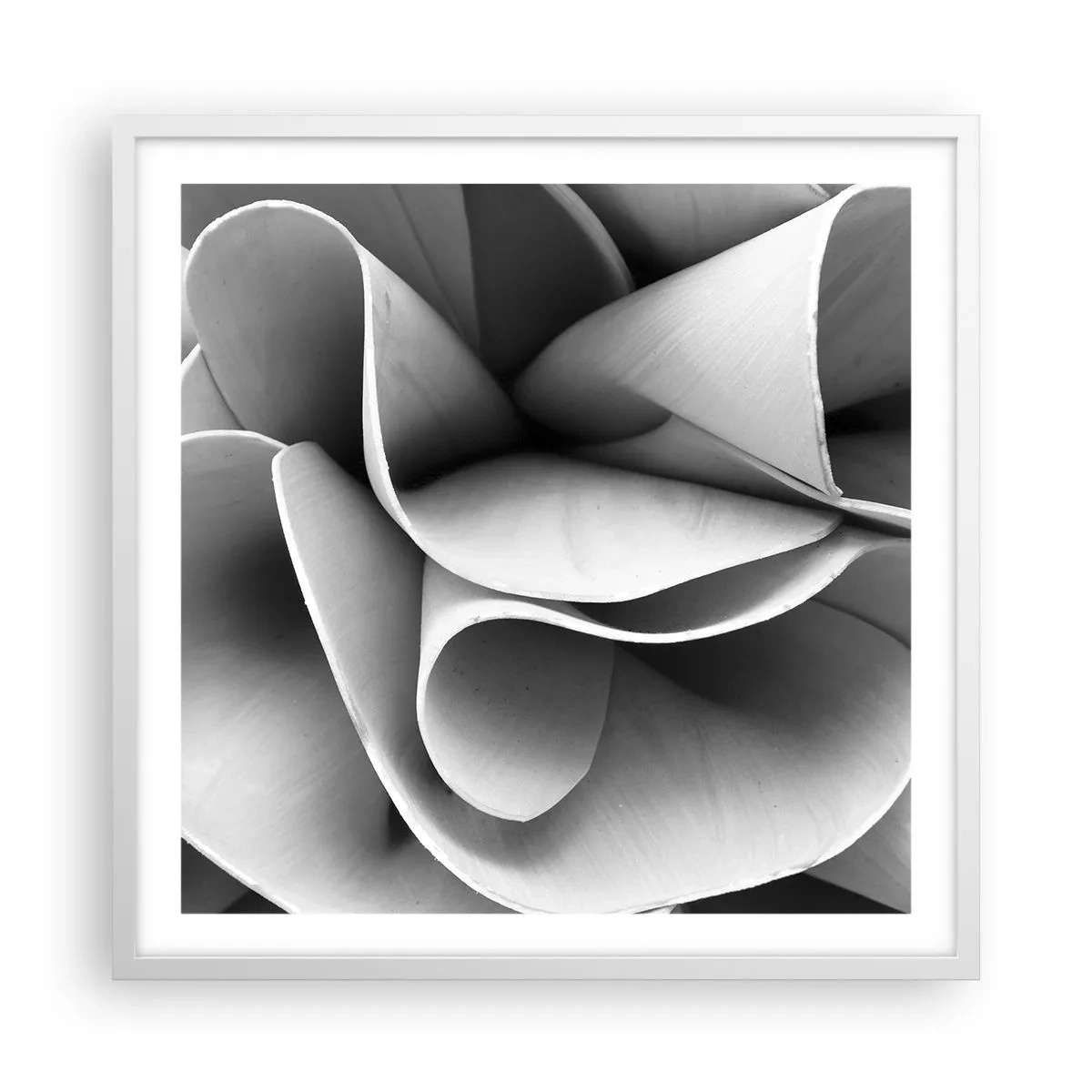 Plakat i hvid ramme - Hvad der sker i rummet - 60x60 cm