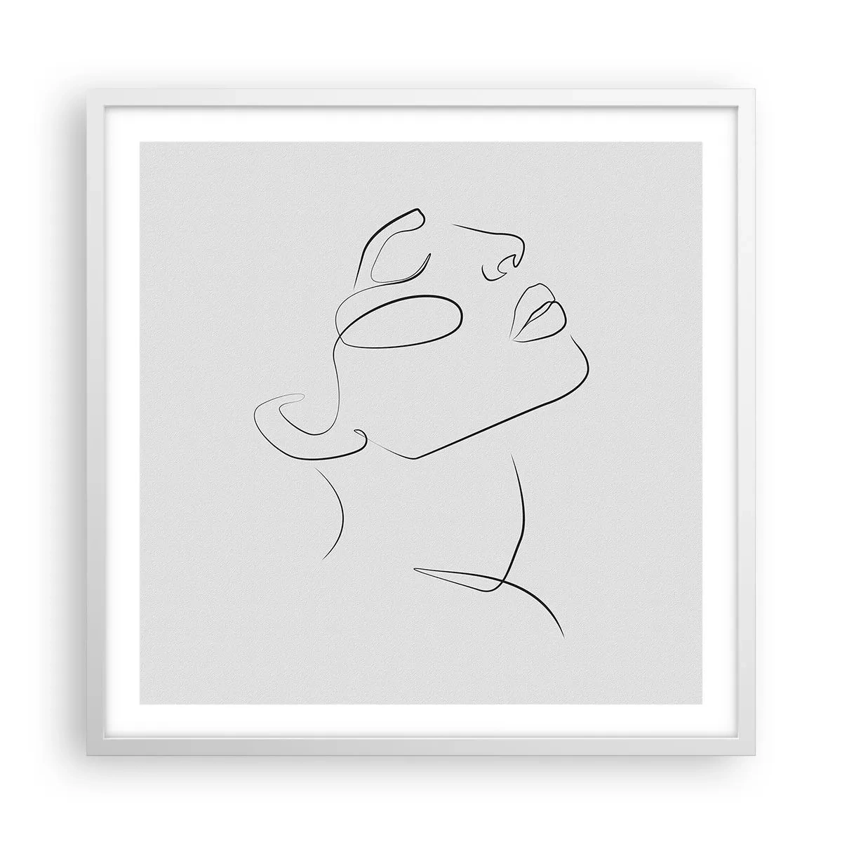 Plakat i hvid ramme - En drømmes slyngninger - 60x60 cm