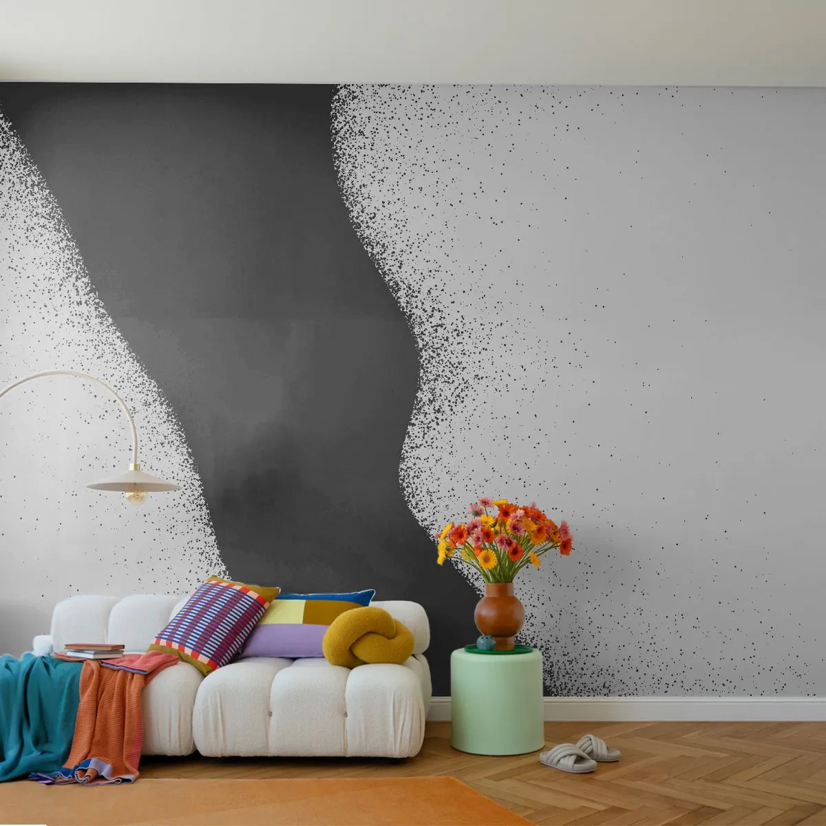 Fototapet Premium Canvas - Flydende balance - Abstraktion, Stykke, Minimalisme - 250x175 cm