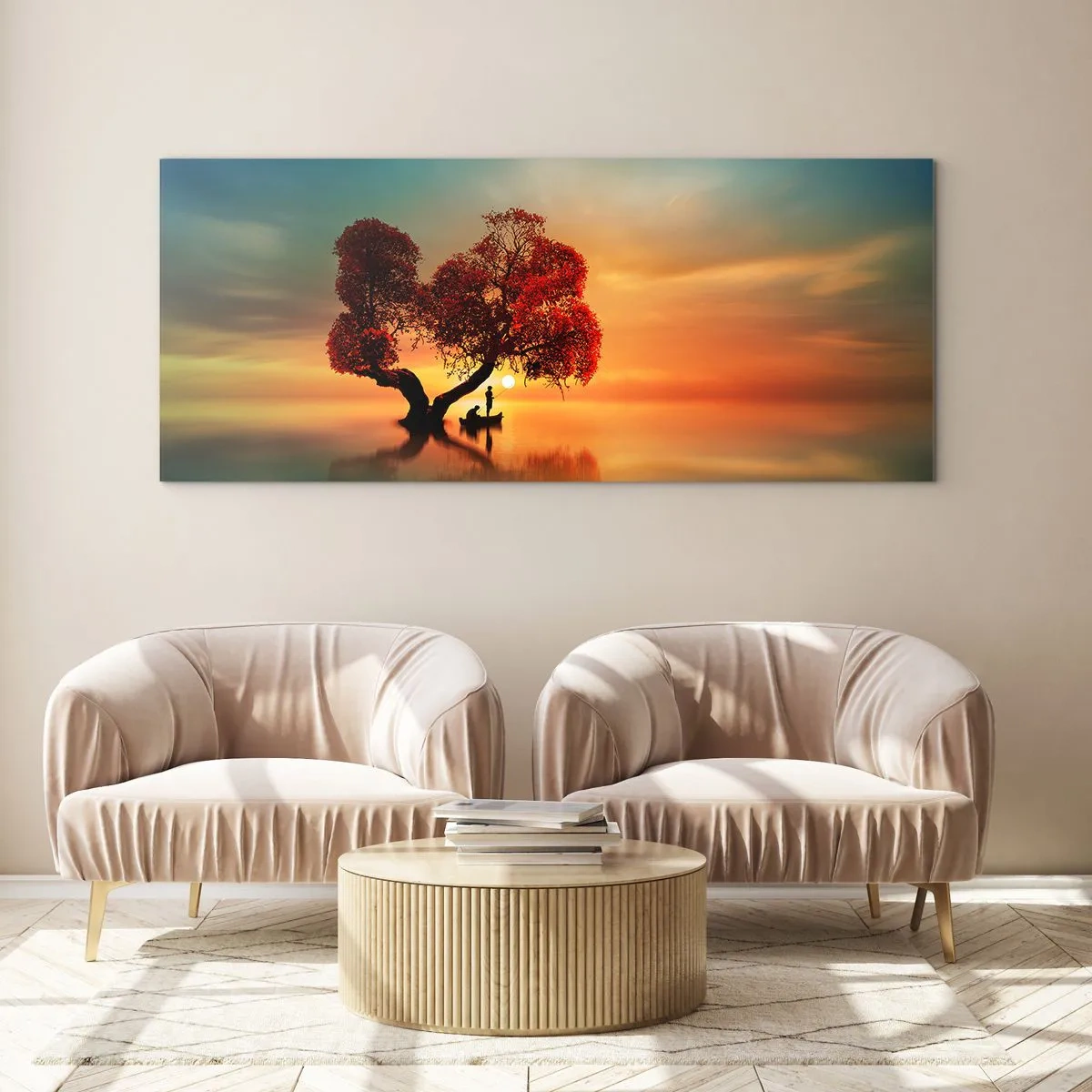 Billede på glas - Fjern og tavs verdensløshed - 160x50 cm