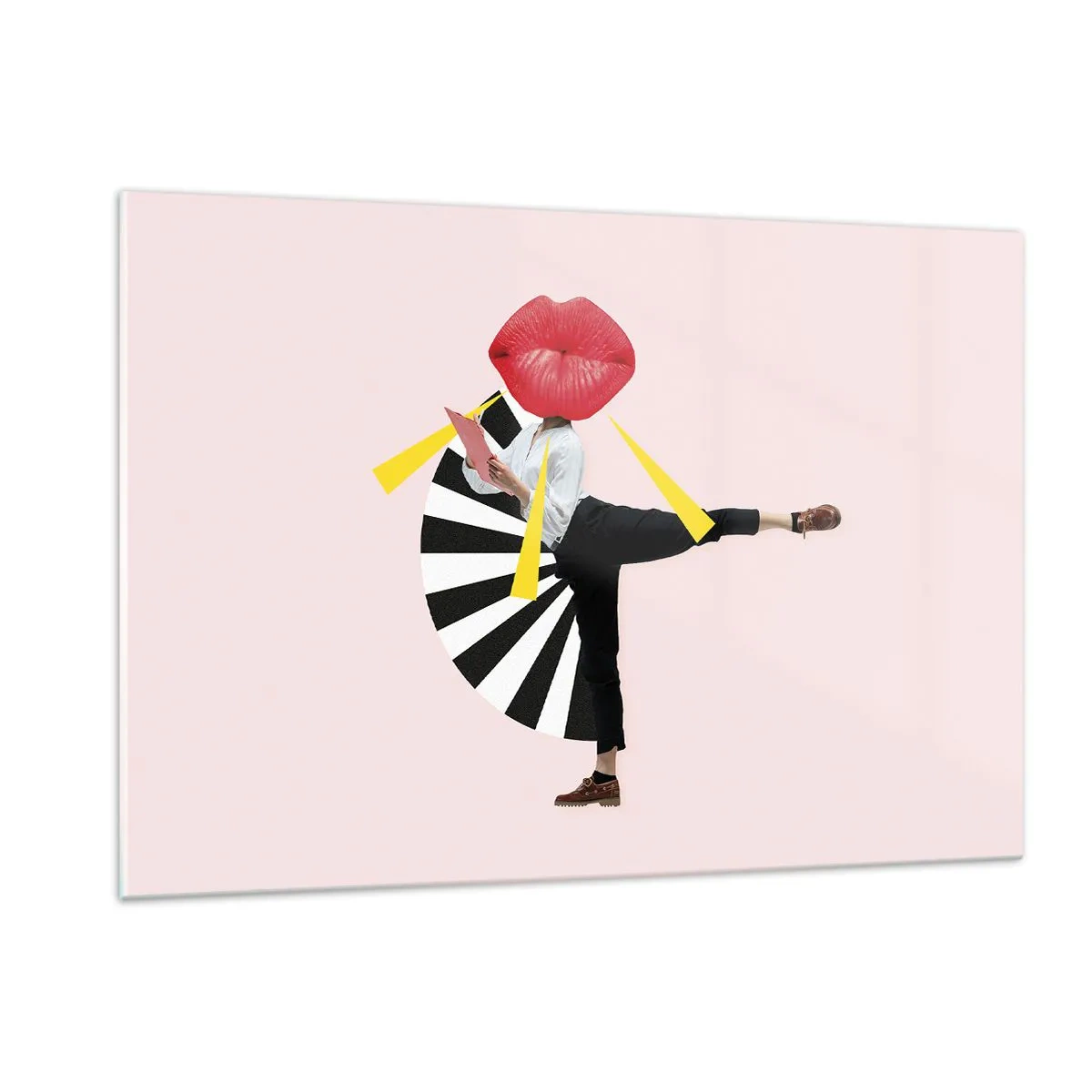 Billede på glas - Surrealistisk popkunst - 120x80 cm