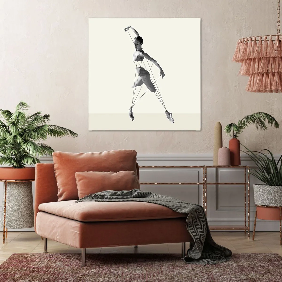 Lærredstryk - Billede på lærred - I verdens teater - 60x60 cm