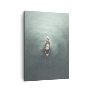 Lærredstryk - Billede på lærred - På tværs af en månelyst sø - 50x70 cm