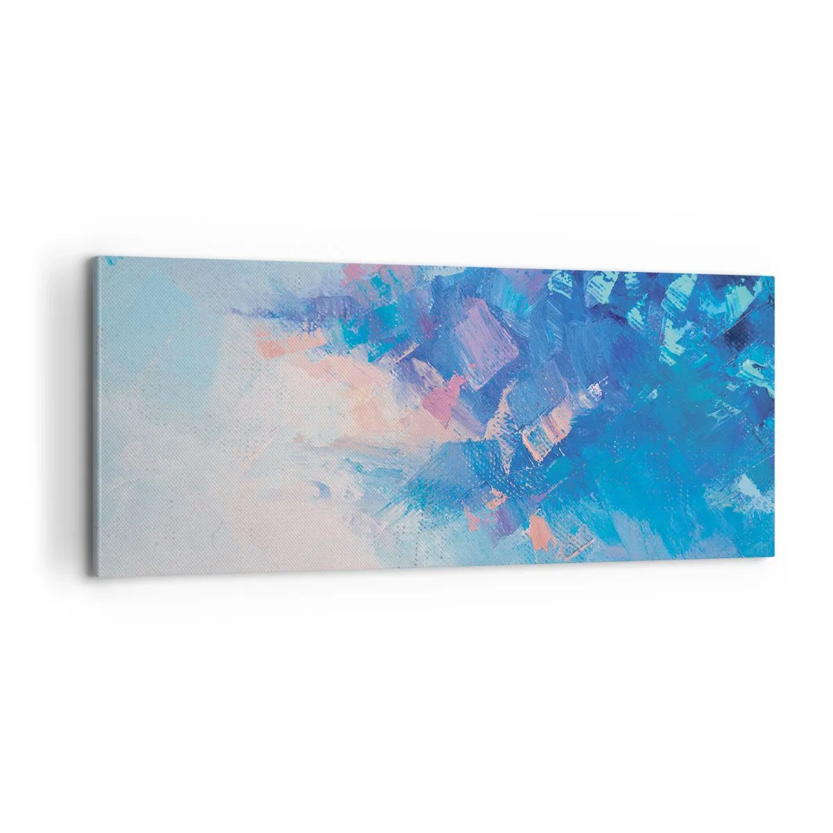 Lærredstryk - Billede på lærred - Vinter abstraktion - 100x40 cm