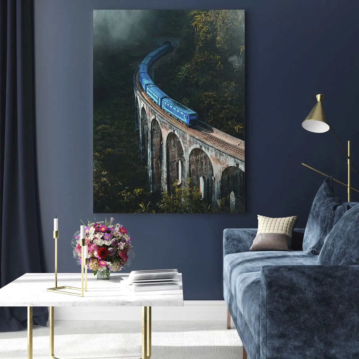 Billede på glas - Tog til naturen - 50x70 cm