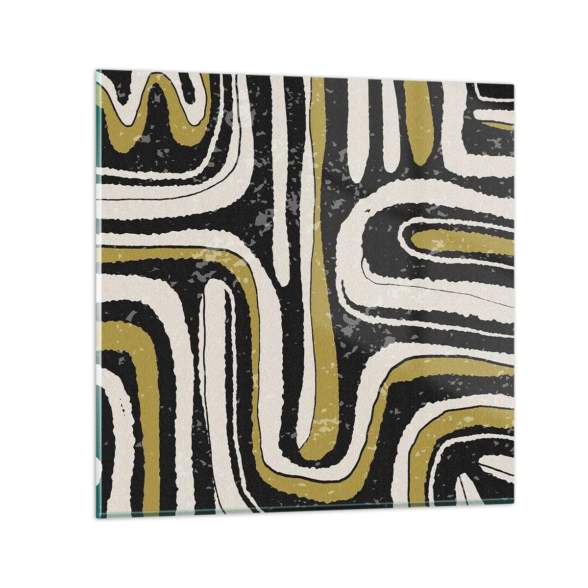 Billede på glas - Komposition: stier og gyder - 70x70 cm