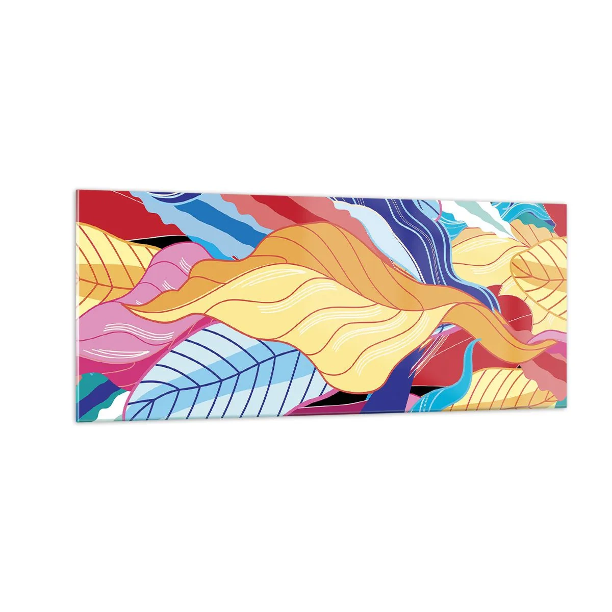 Billede på glas - Et farverigt rod - 100x40 cm