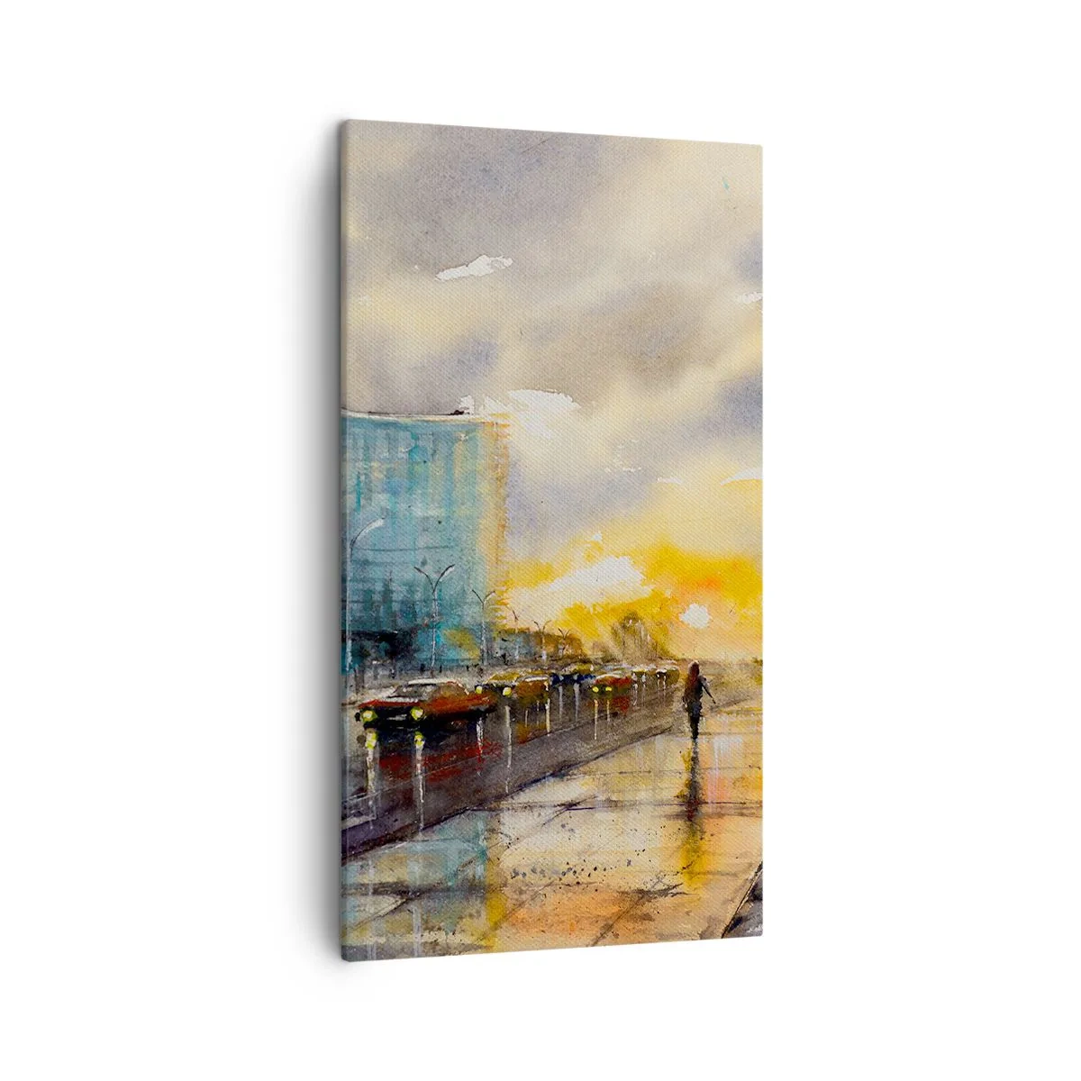 Lærredstryk - Billede på lærred - Livet på kysten - 45x80 cm