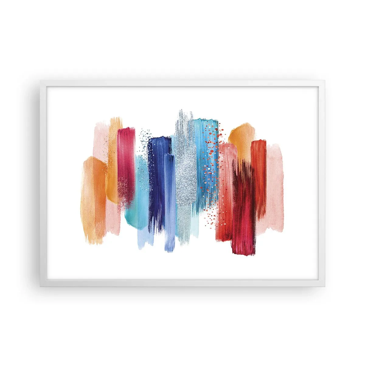 Plakat i hvid ramme - Op og ned - 70x50 cm