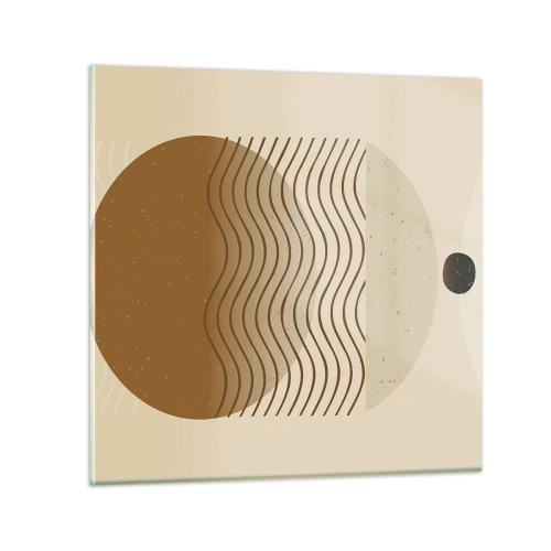 Billede på glas - Om geometriske figurers oprindelse - 70x70 cm