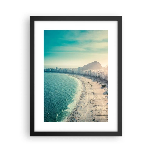 Plakat i sort ramme - Evig ferie i Rio - 30x40 cm