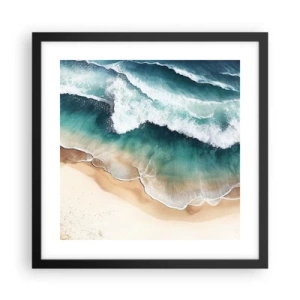 Plakat i sort ramme - Et evigt møde - 40x40 cm