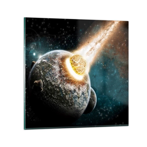 Billede på glas - Udslettelse eller fødsel? - 40x40 cm