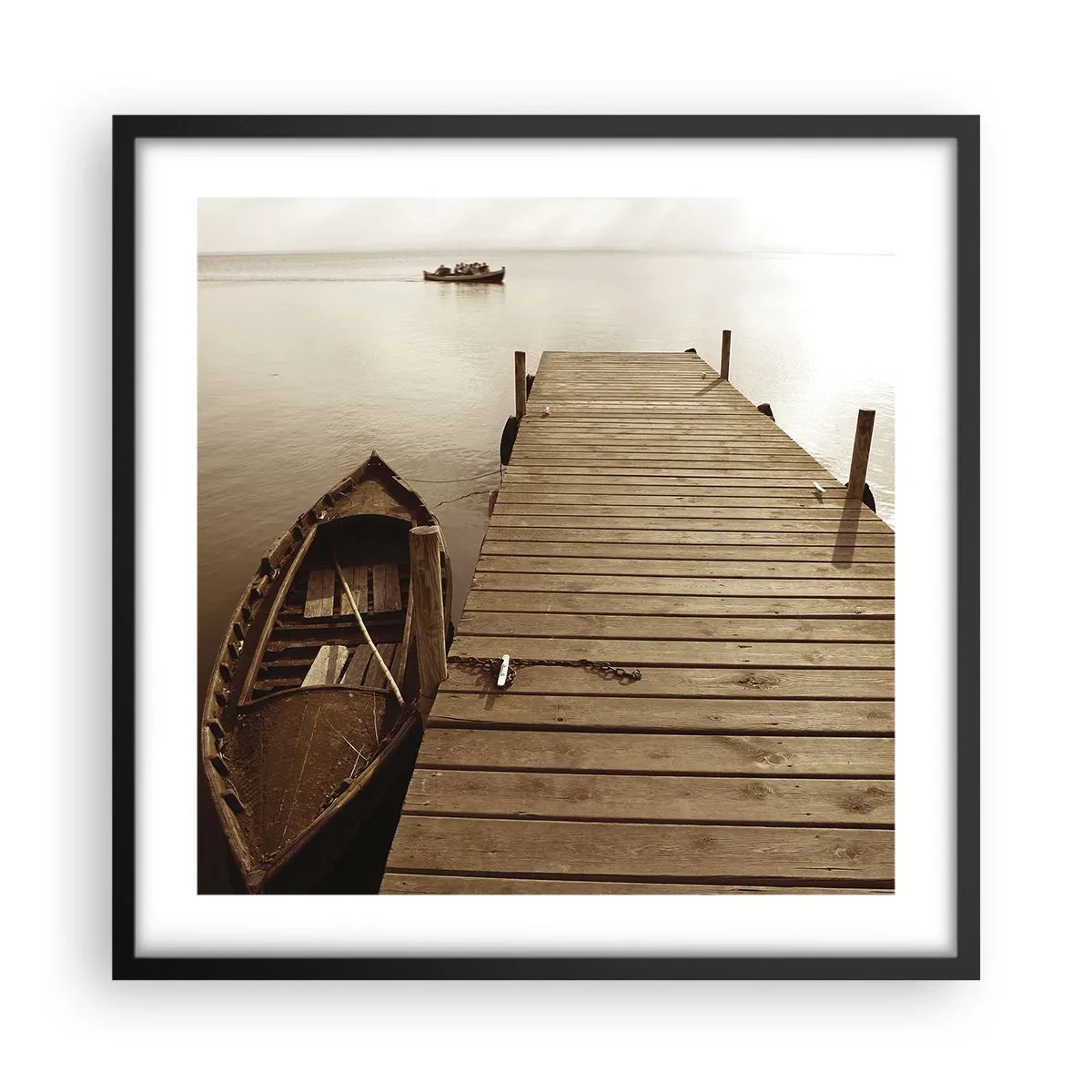 Plakat i sort ramme - Stor fred - 50x50 cm